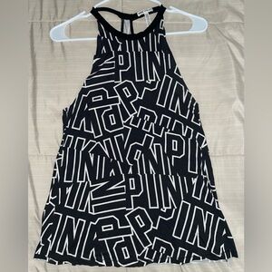 PINK Victoria’s Secret Black and White Graphic Women's Tank Top